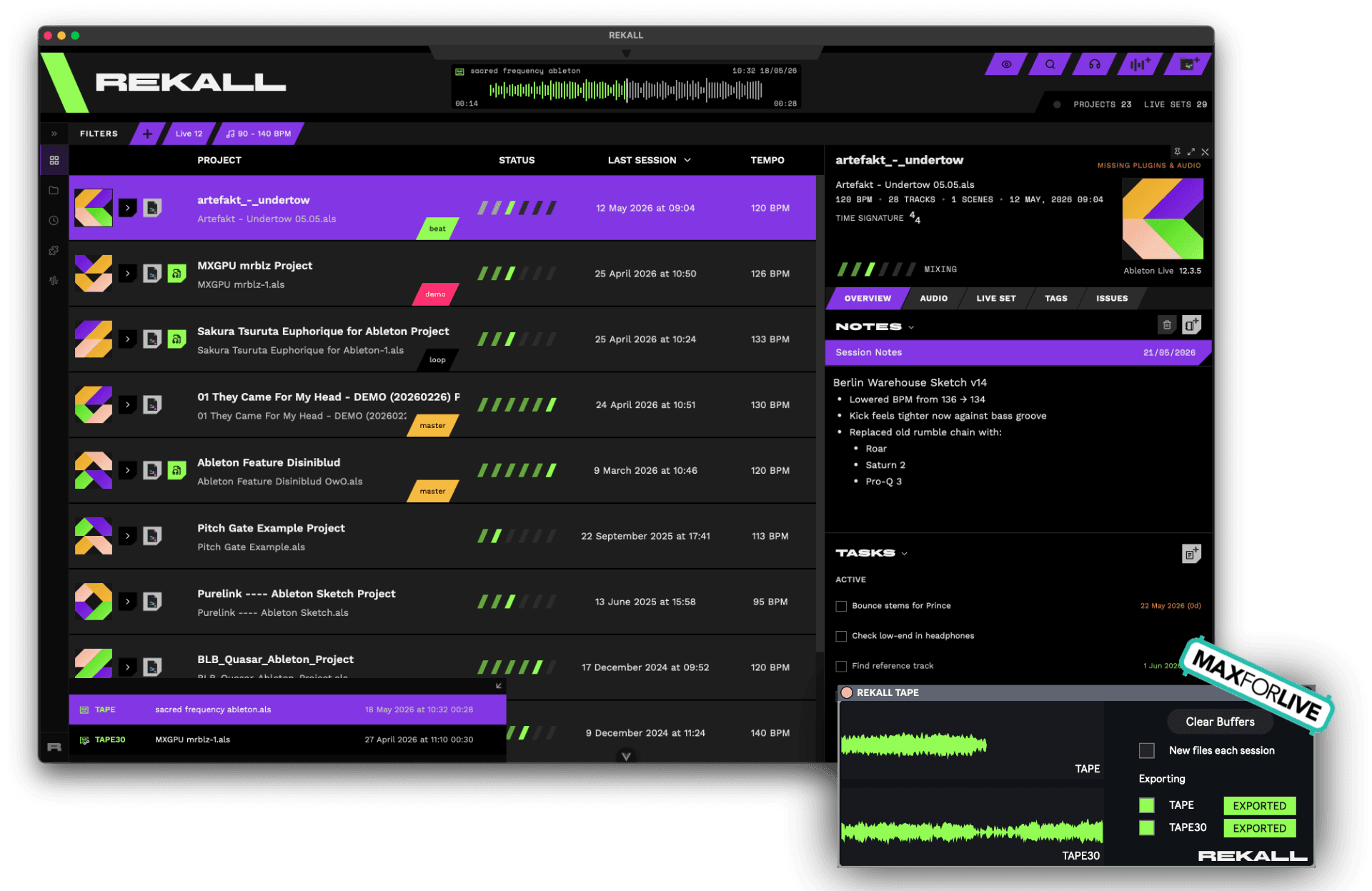 REKALL — Max for Live device
